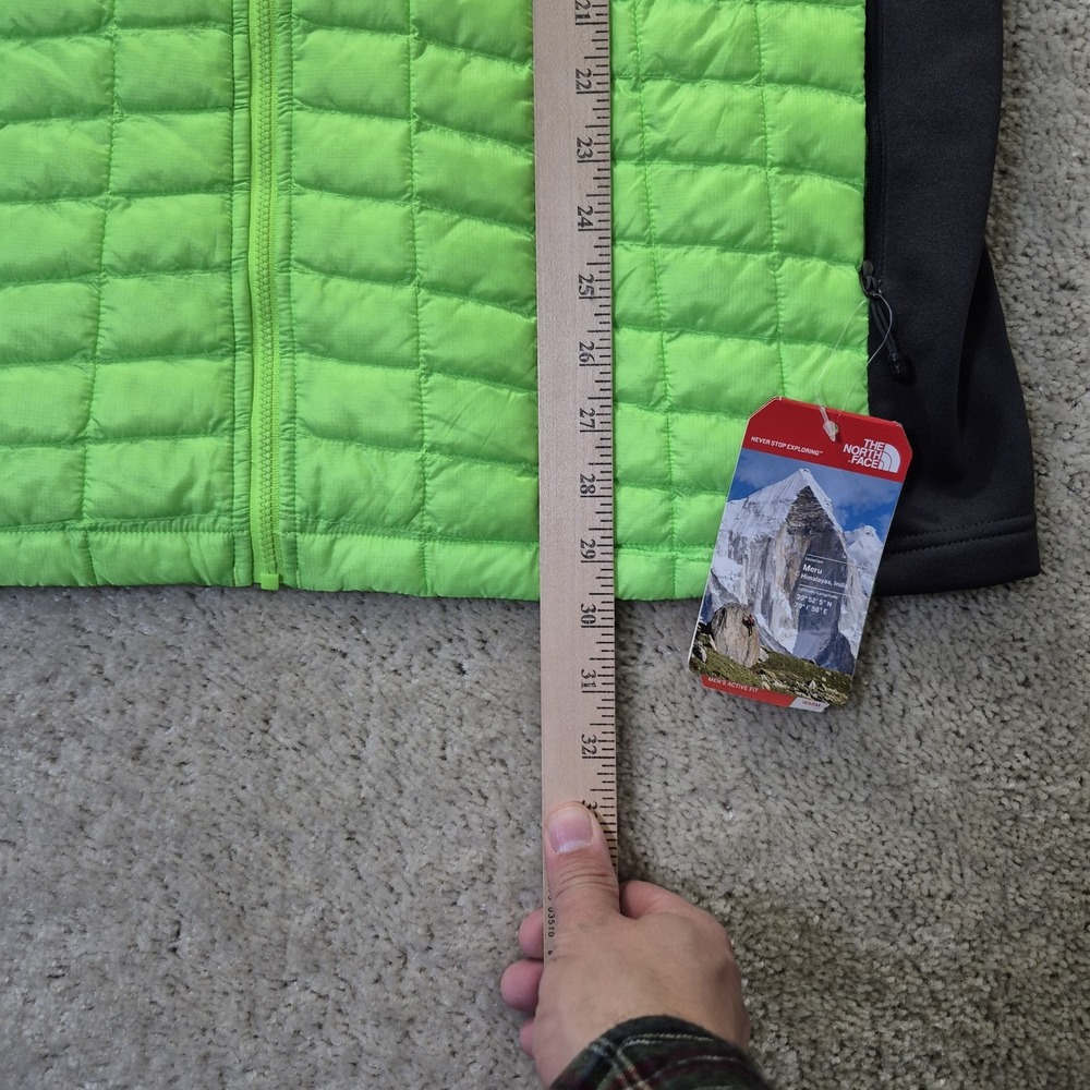 The North Face Jacket Mens XL Slim Thermoball Green Quilted Insulated Preppy - Picture 9 of 12